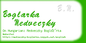 boglarka medveczky business card